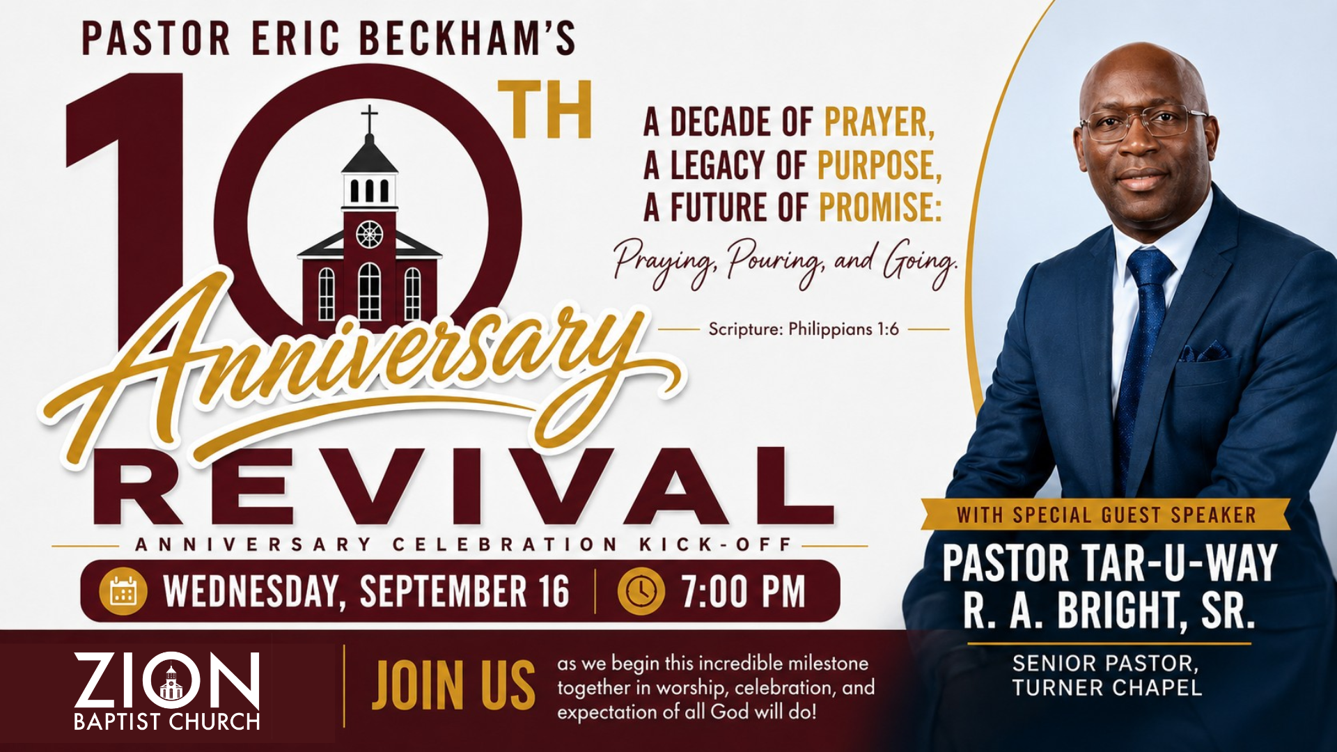 Zion 10th Anniversary Revival